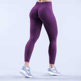 Impact Women Tight Solid Color Yoga Pants - High Stretch Seamless Low Rib Waist Scrunch Bum & Glute Contour Gym Running